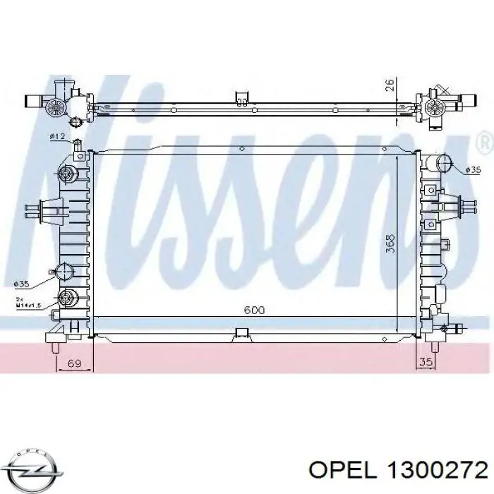 Радиатор 1300272 Opel