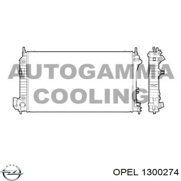 Радиатор охлаждения двигателя Opel 1300274 цена, от 105.48 USD