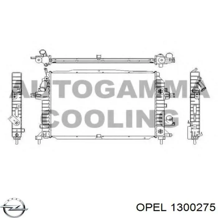 Радиатор охлаждения двигателя Opel 1300275 цена, от 92.33 USD