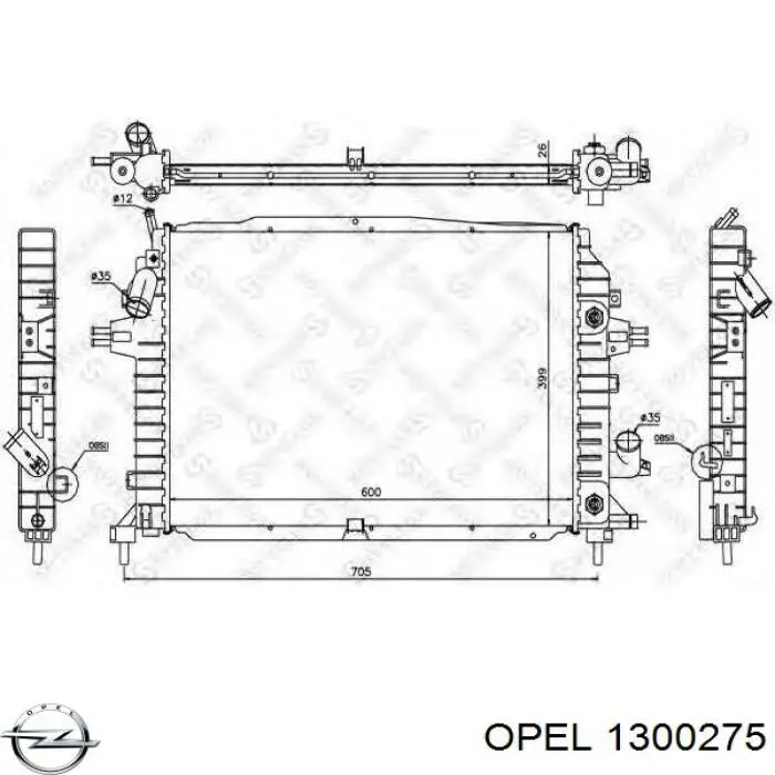 Радиатор 1300275 Opel