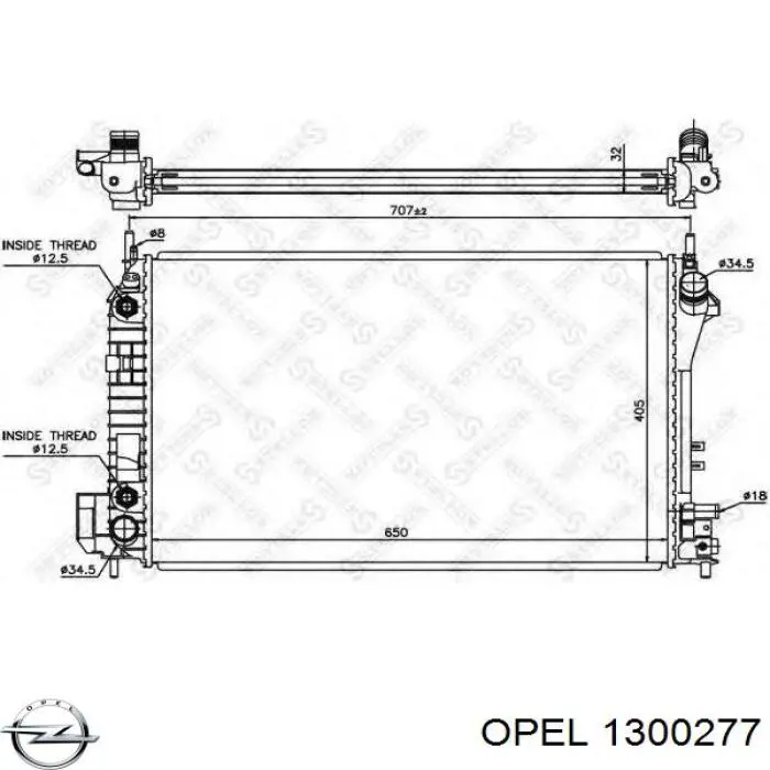 12805057 Opel Радиатор основной