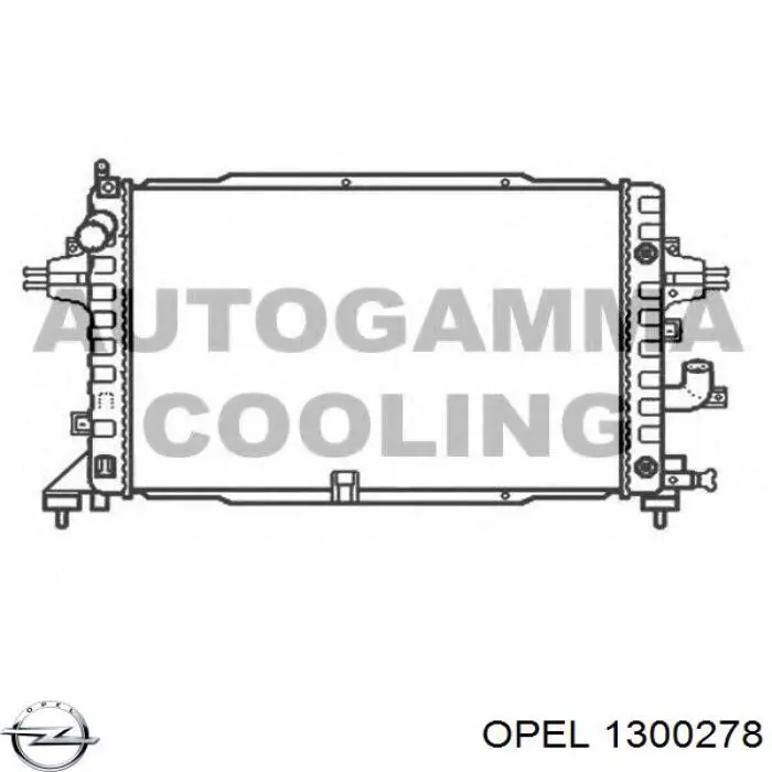 Радиатор 1300278 Opel