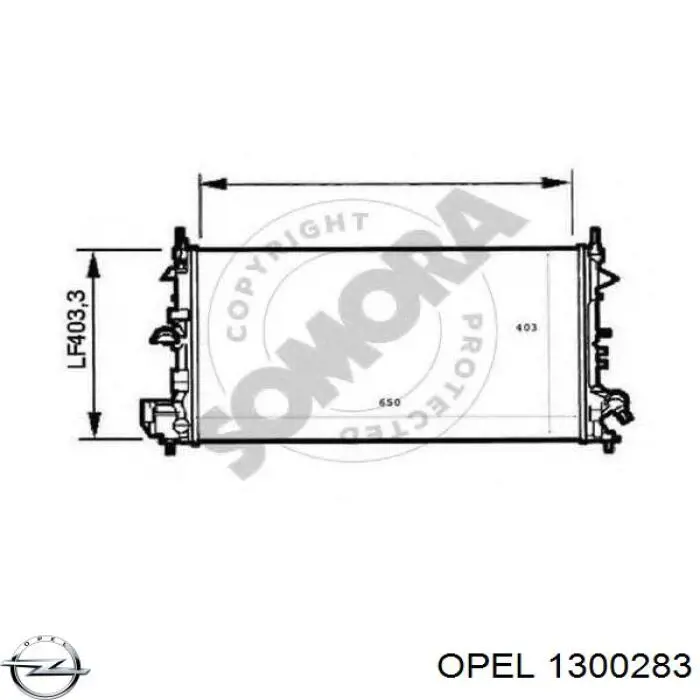 Радиатор охлаждения двигателя Opel 1300283 цена, от 96.67 USD