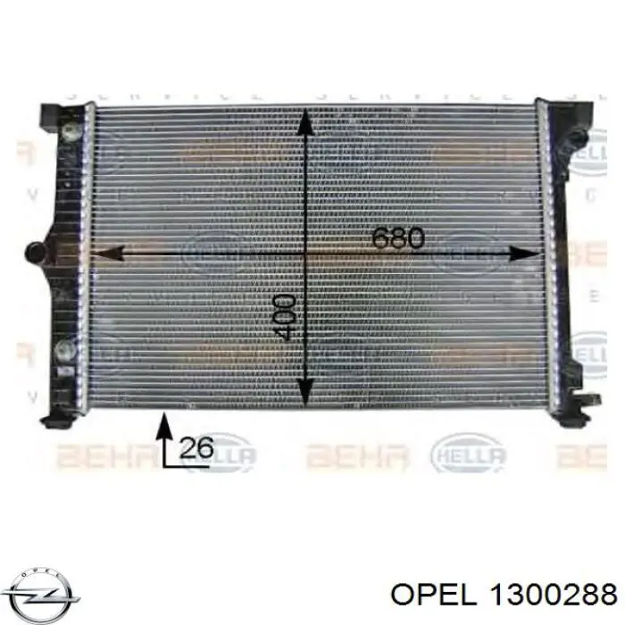 1300288 Opel радиатор