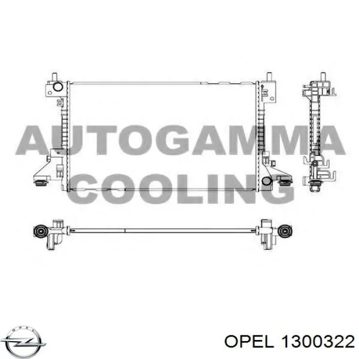 1300322 Opel Радиатор основной