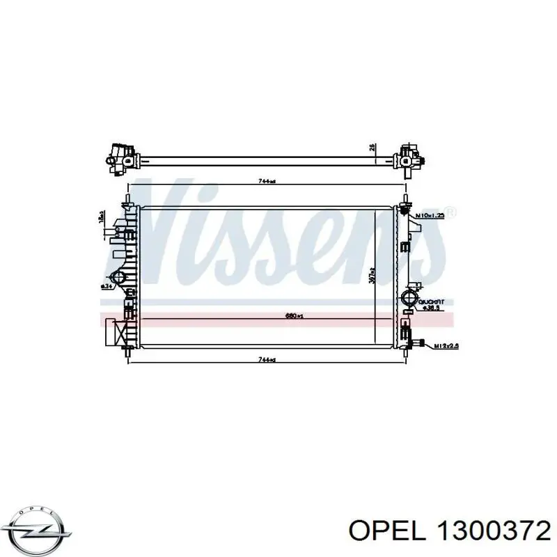 Радиатор охлаждения двигателя Opel 1300372 цена, от 122.84 USD