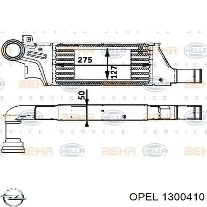 Система охлаждения наддувочного воздуха Opel 1300410 цена, от 81.48 USD