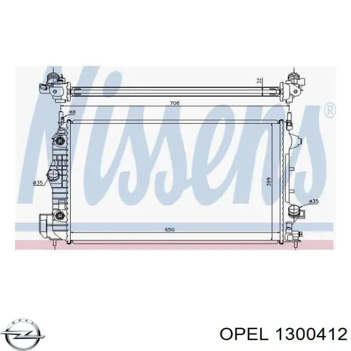 1300412 Opel радиатор