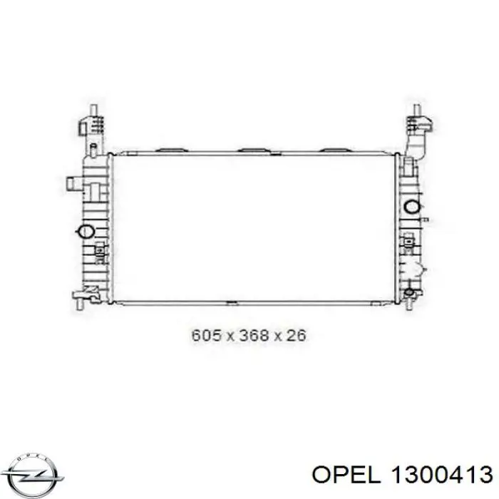 Купить 1300413 Opel Радиатор водяной