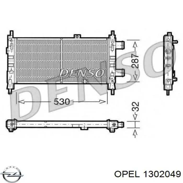 Радиатор 1302049 Opel