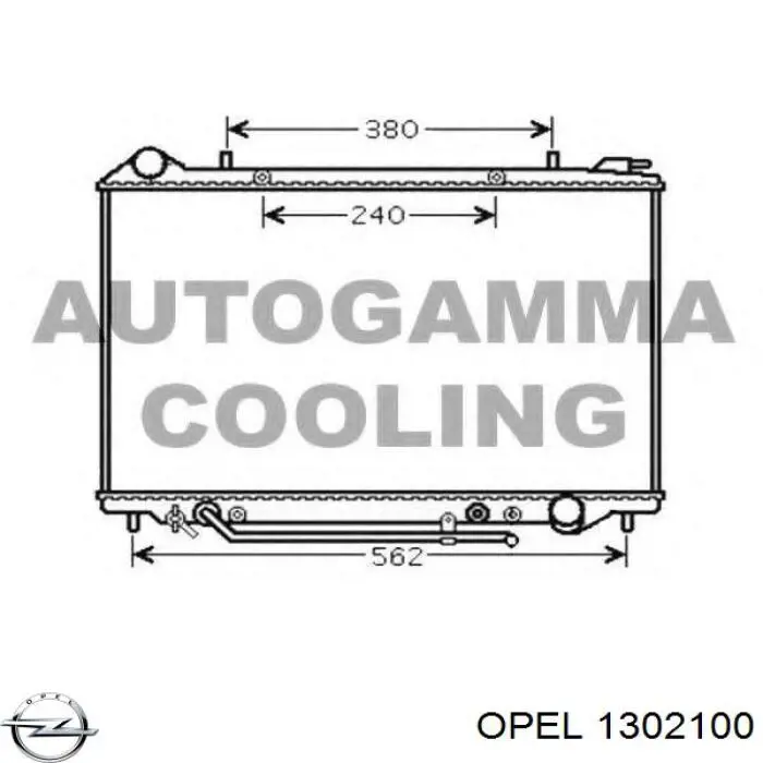 1302100 Opel радиатор