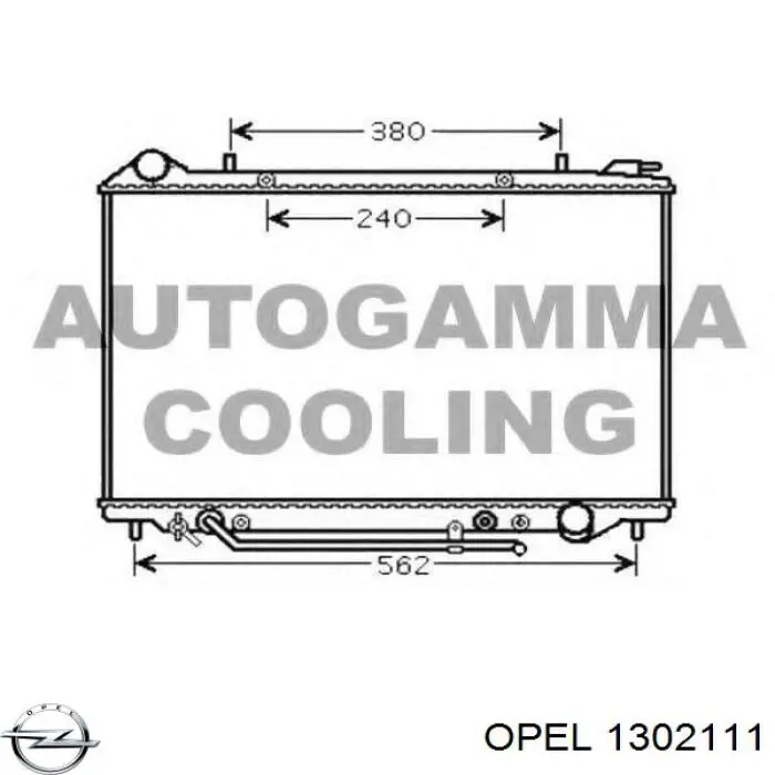 Радиатор 1302111 Opel