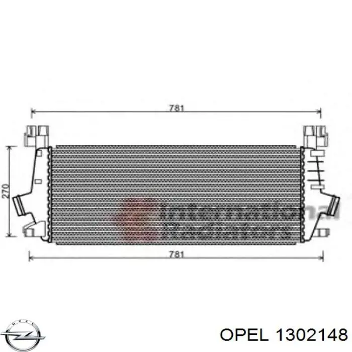 Интеркулер 1302148 Opel