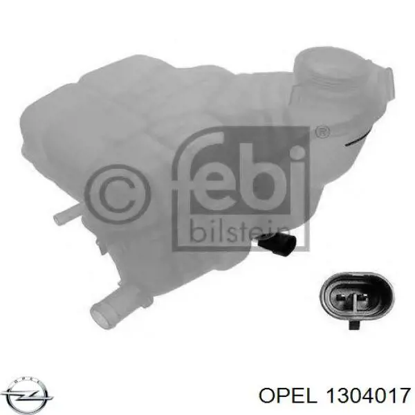 1304017 Opel tanque de expansão do sistema de esfriamento