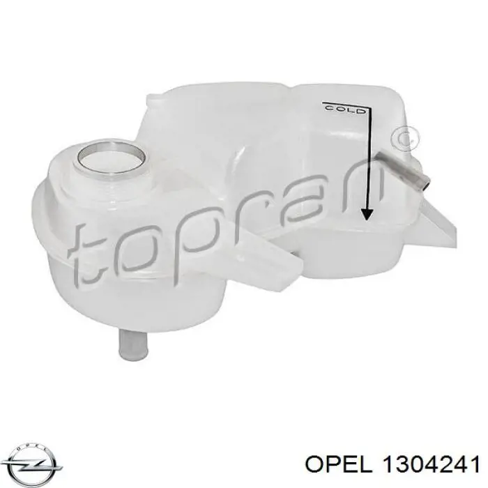 Бачок системы охлаждения 1304241 Opel