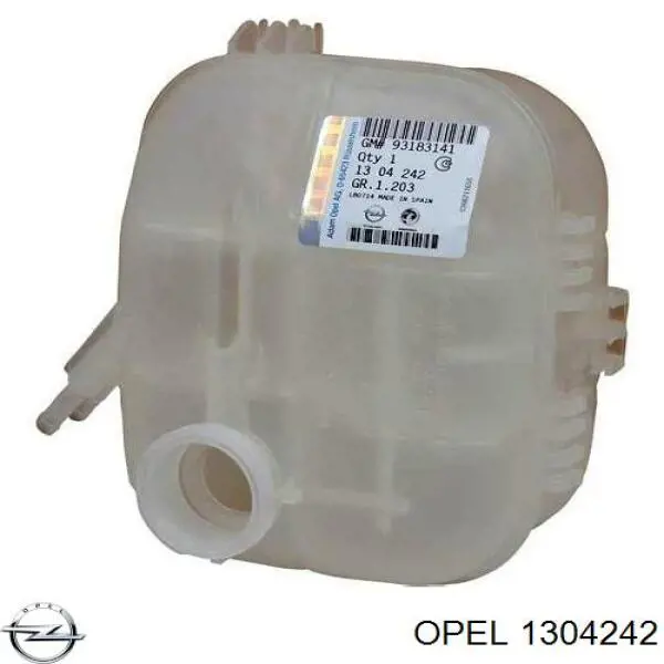 Бачок системы охлаждения расширительный Opel 1304242