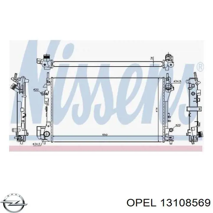 Радиатор охлаждения двигателя Opel 13108569 цена, от 146.03 USD