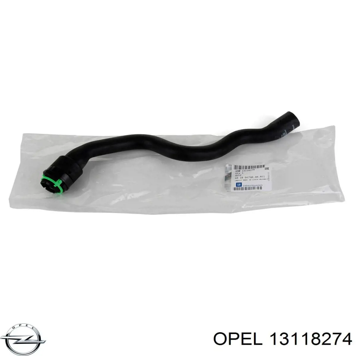 13118274 Opel шланг радиатора отопителя (печки, подача)
