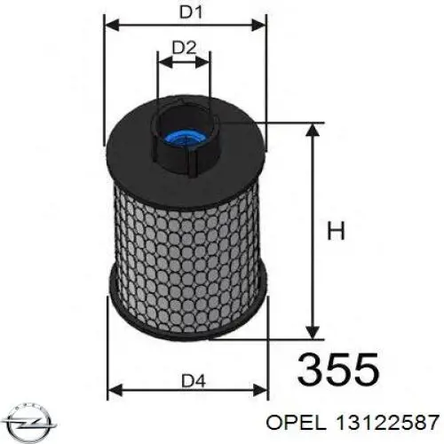 Корпус топливного фильтра 13122587 Opel