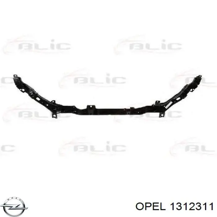 1312311 Opel suporte do radiador montado (painel de montagem de fixação das luzes)