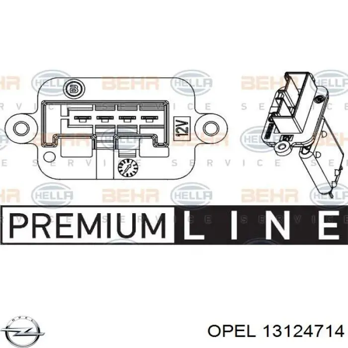 13124714 Opel Реле печки