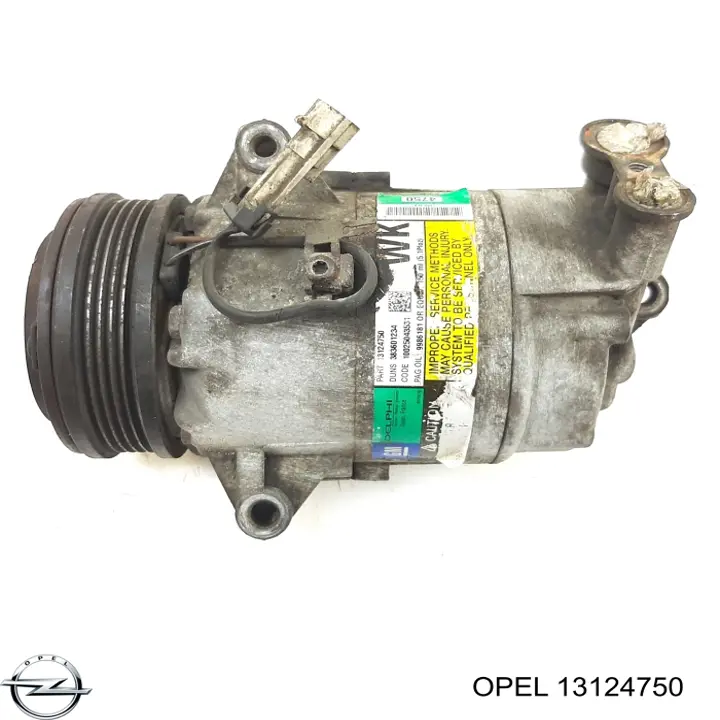 Компрессор кондиционера 13124750 Opel