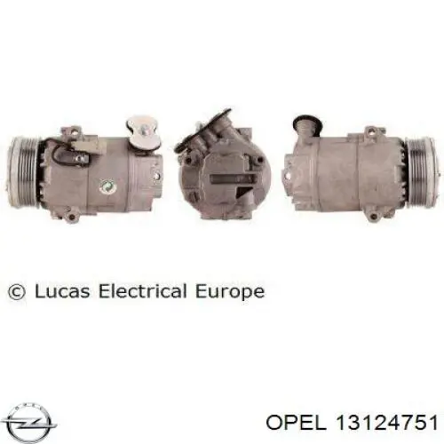 13124751 Opel compressor de aparelho de ar condicionado