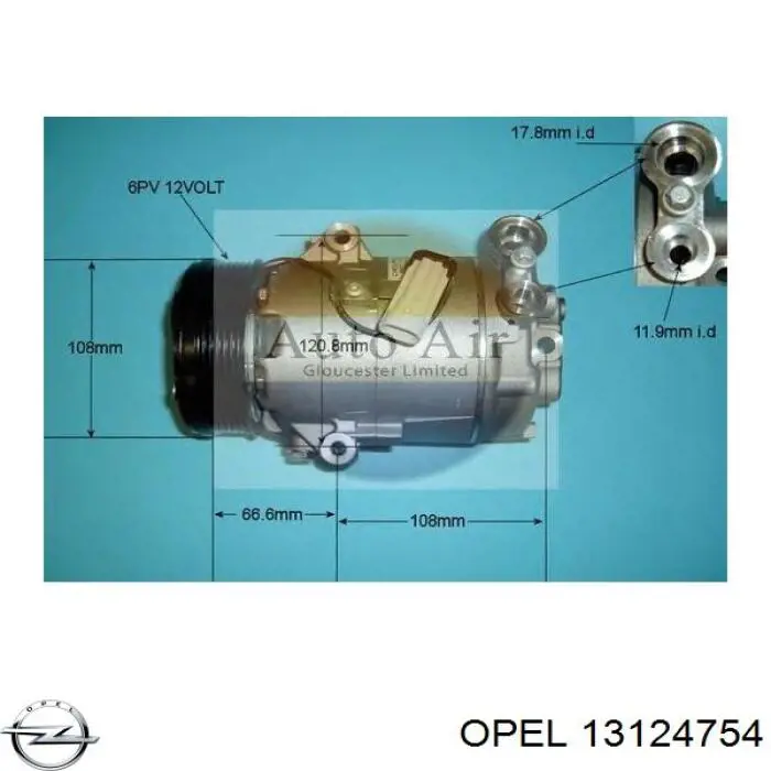 Купить 13124754 Opel Компрессор климатической установки