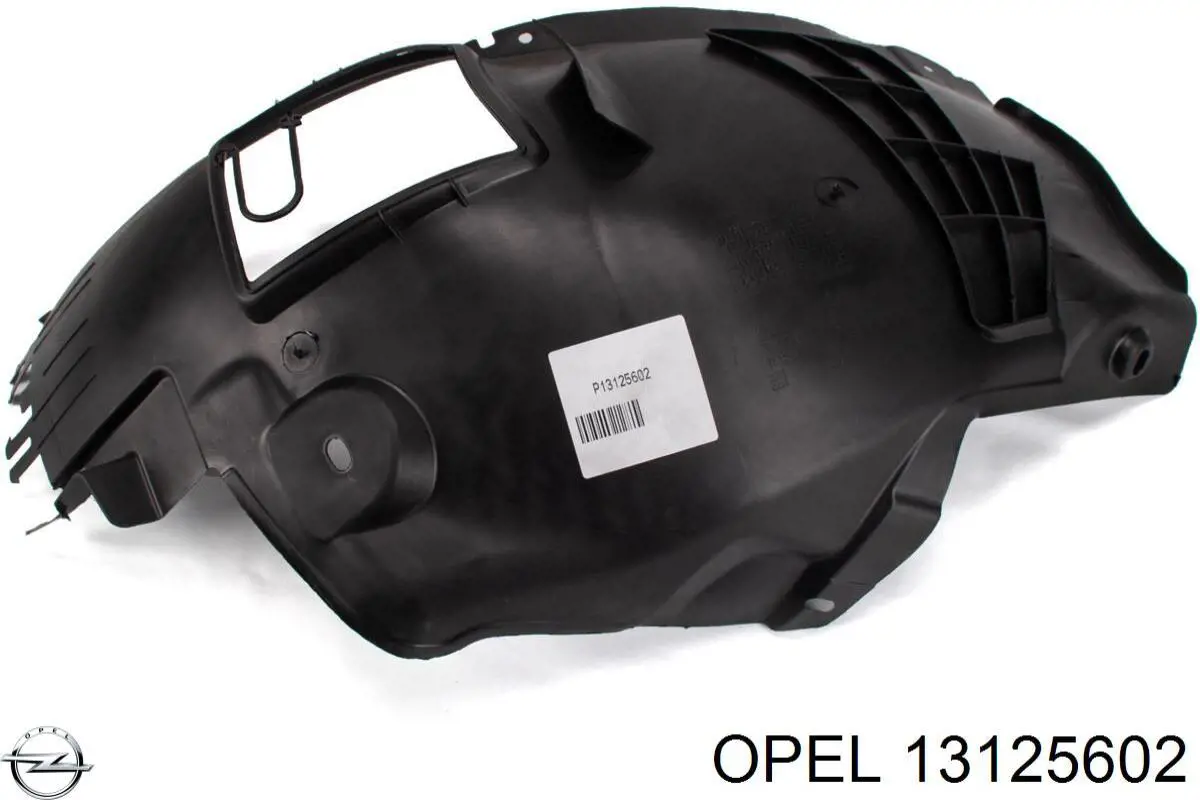 13125602 Opel guarda-barras esquerdo dianteiro do pára-lama dianteiro