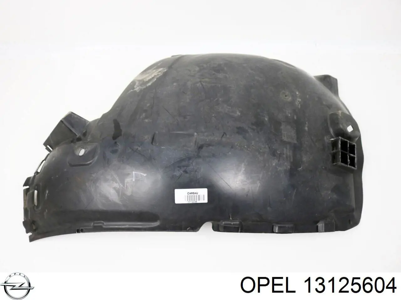 13125604 Opel guarda-barras esquerdo traseiro do pára-lama dianteiro