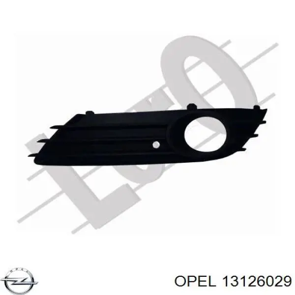 Заглушка (решетка) противотуманных фар бампера переднего левая на Opel Astra H 