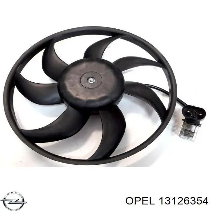 13126354 Opel электровентилятор охлаждения в сборе (мотор+крыльчатка)