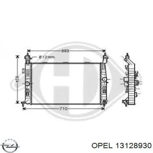 Купить 13128930 Opel Радиатор водяной