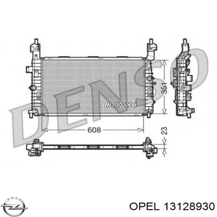 Радиатор охлаждения двигателя Opel 13128930 цена, от 87.35 USD