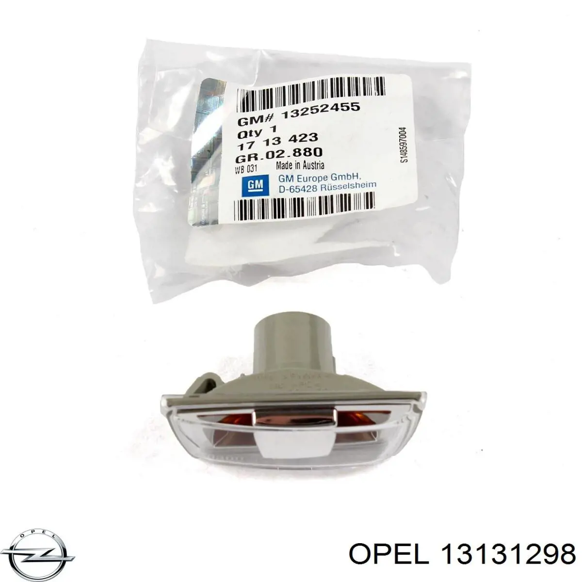 Повторитель поворота на крыле левый 13131298 Opel