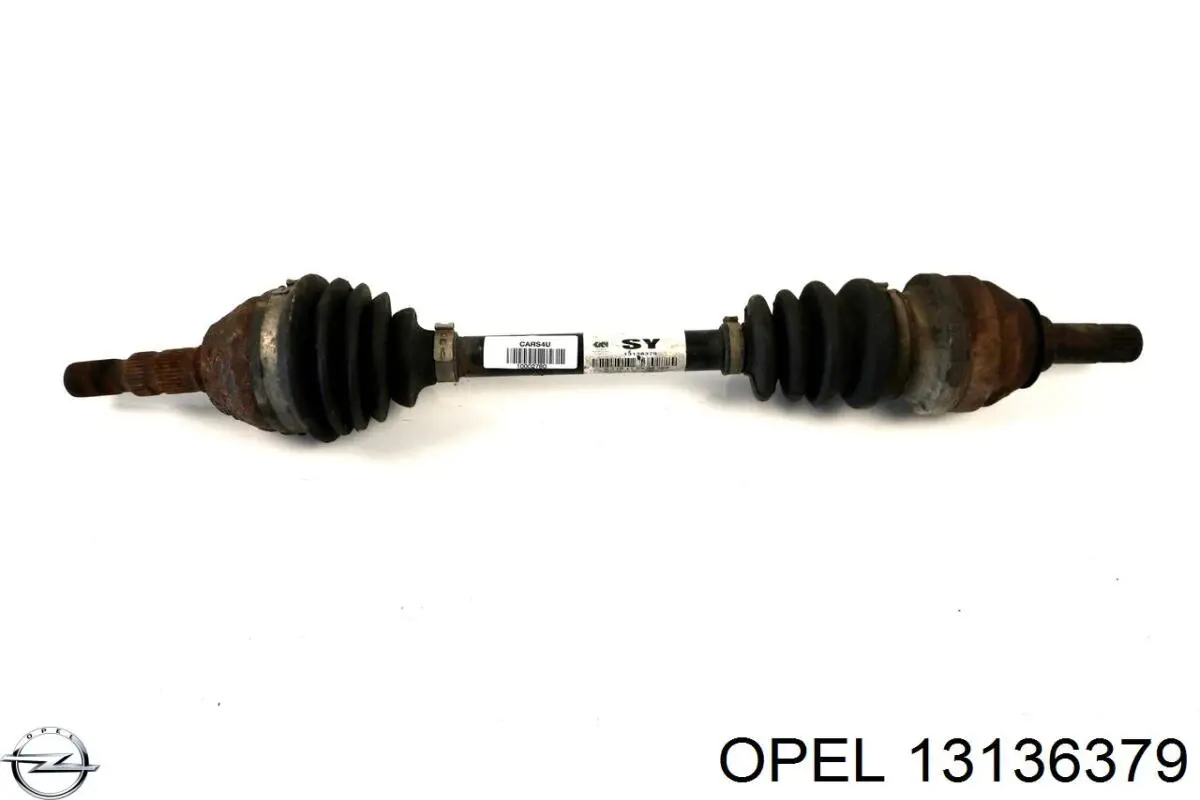 Полуось (привод) передняя левая Opel 13136379