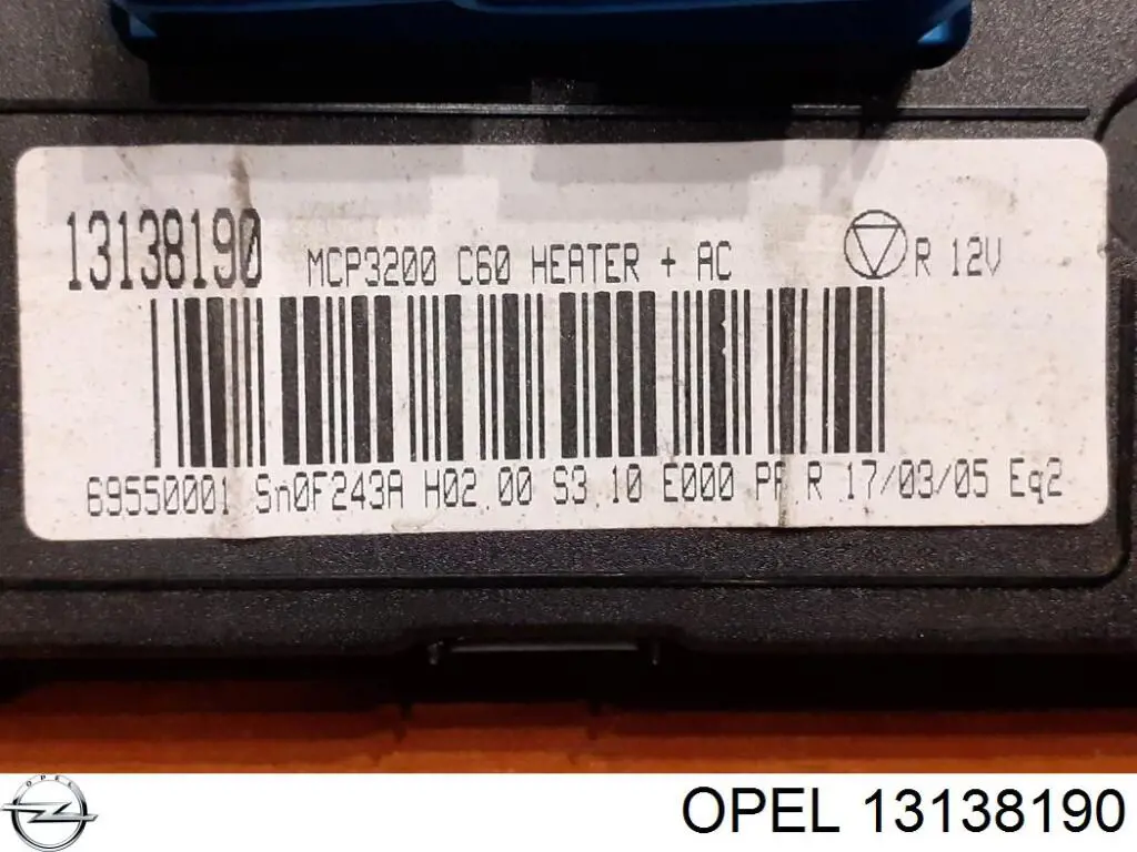 Unidade de controlo dos modos de aquecimento/condicionamento para Opel Vectra C GTS 