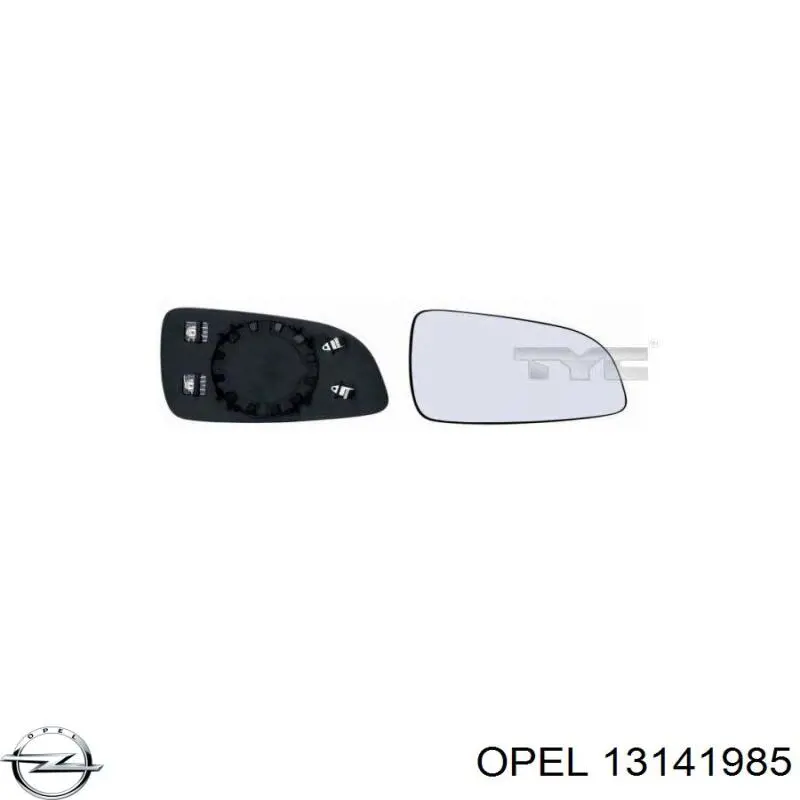 Стекло левого зеркала заднего вида 13141985 Opel