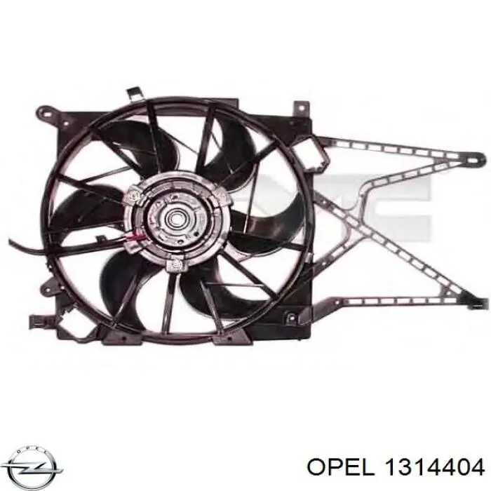 1314404 Opel диффузор радиатора охлаждения