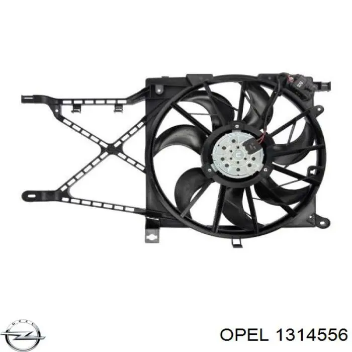 Купить 1314556 Opel Рамка радиатора охлаждения