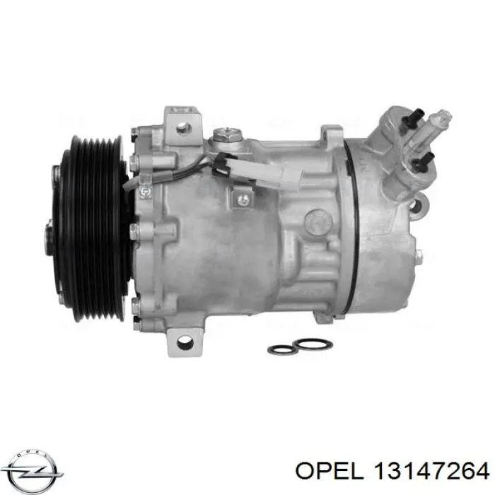 Компрессор кондиционера 13147264 Opel