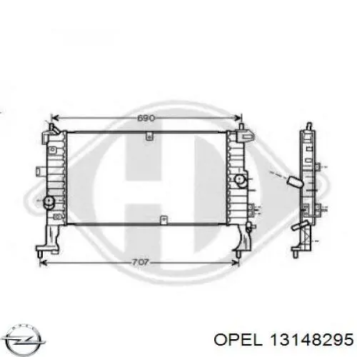 Радиатор охлаждения двигателя Opel 13148295 цена, от 101.12 USD