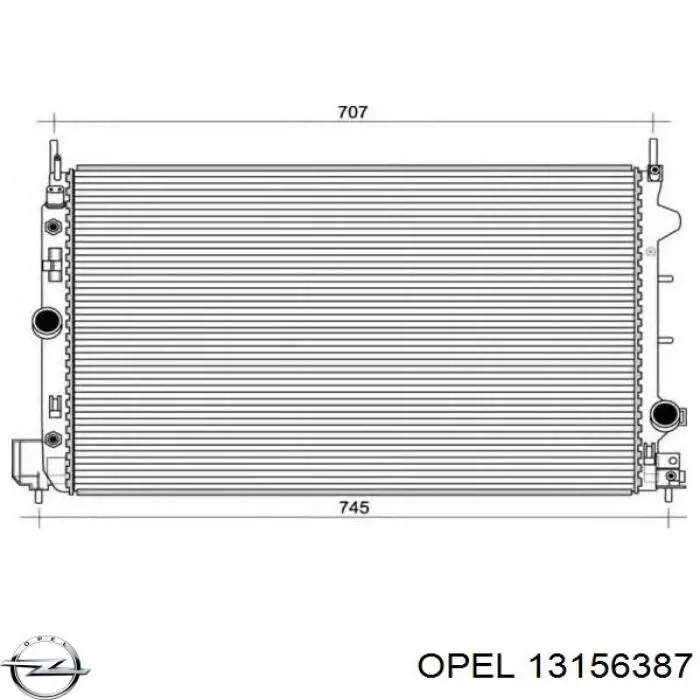 Радиатор охлаждения двигателя Opel 13156387 цена, от 159.52 USD