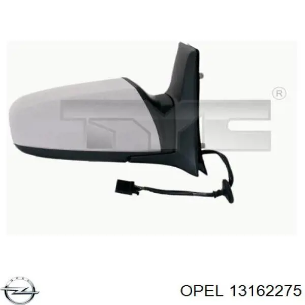 Стекло зеркала заднего вида, правого Opel 13162275 цена, от 7.87 USD