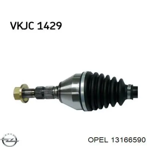 Полуось (привод) передняя Opel 13166590 цена, от 51.26 USD