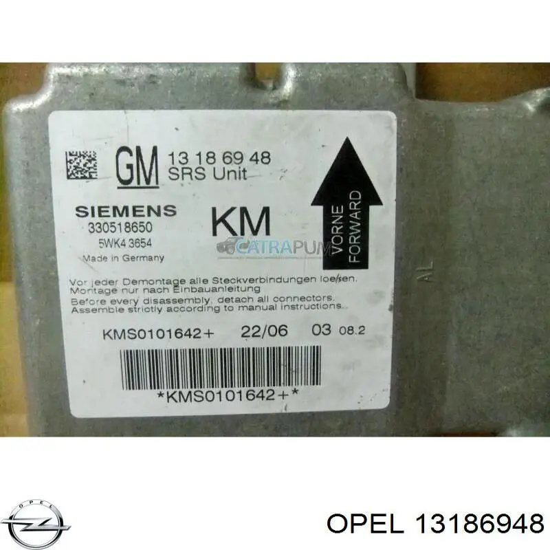 Купить 13186948 Opel Модуль-процессор управления подушкой безопасности