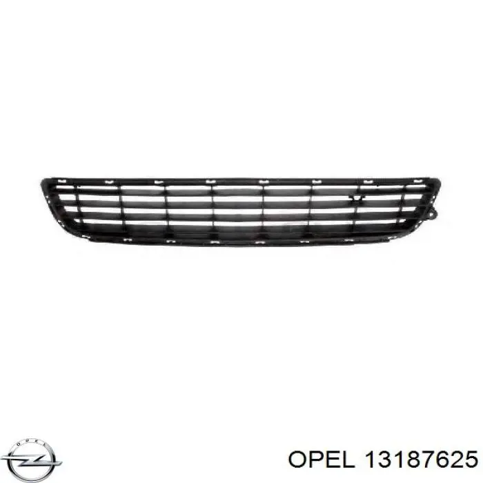 13187625 Opel решетка бампера переднего центральная