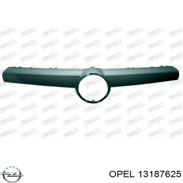 Решетка бампера 1400337 Opel