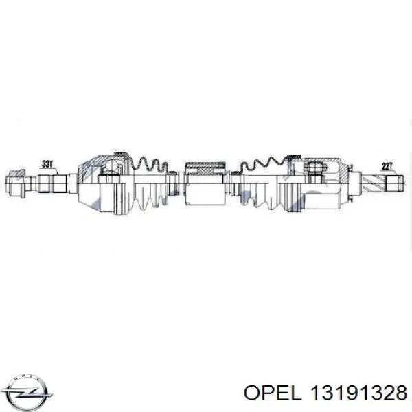 13191328 Opel Полуось передняя, правая