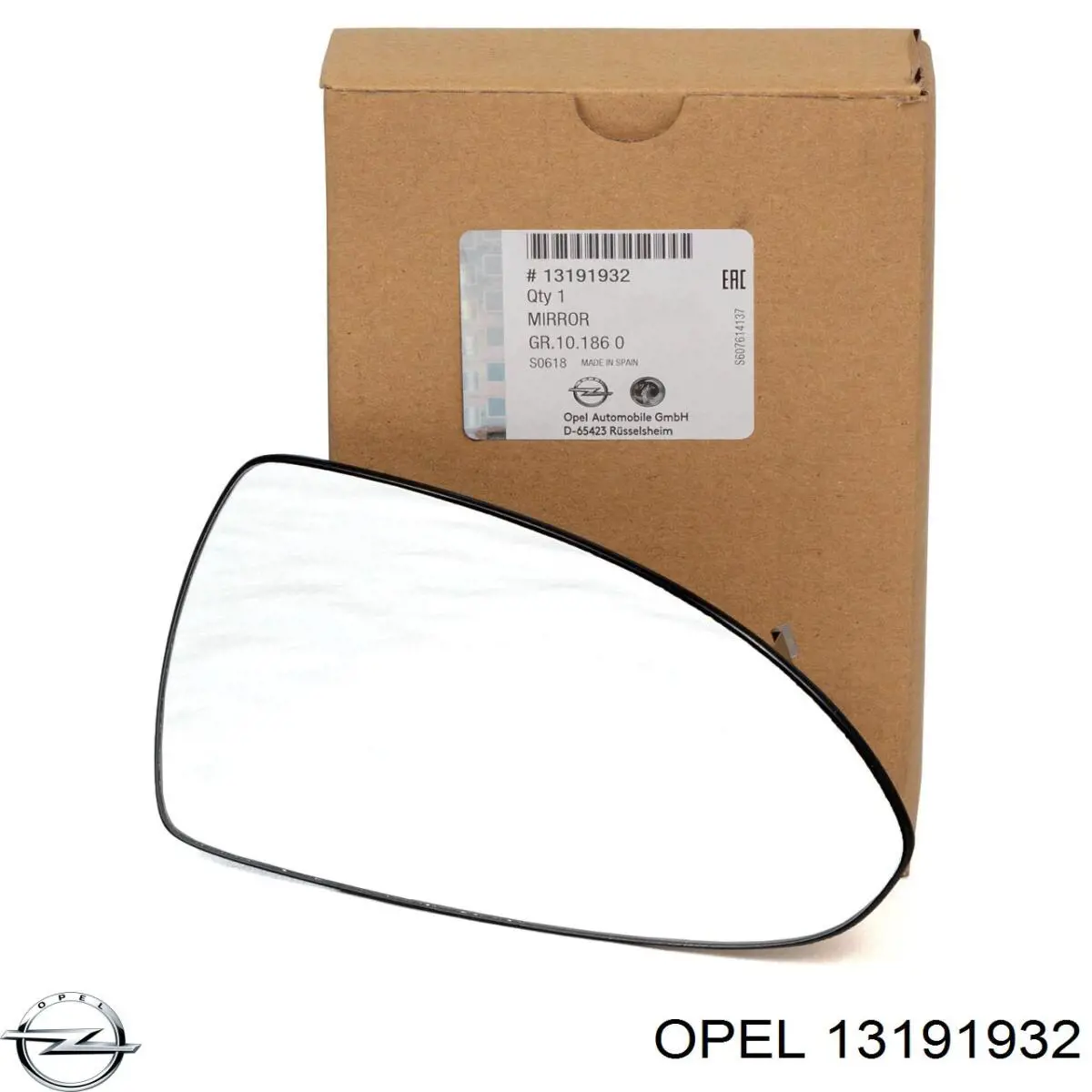 13191932 Opel зеркальный элемент зеркала заднего вида правого